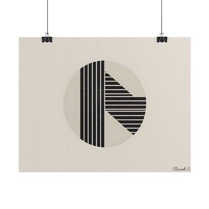Modern Minimalist Poster: Bold Typography and Geometric Forms - Poster