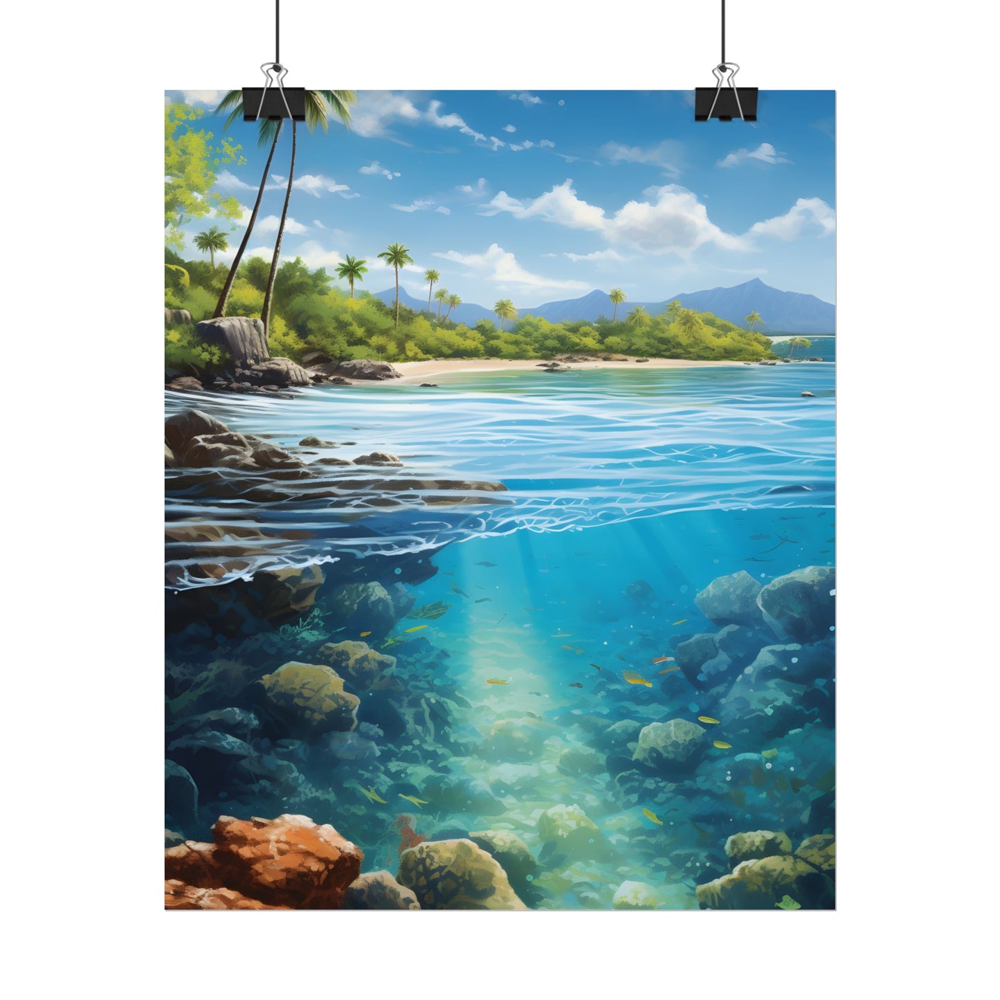 Tranquil Tropical Paradise: Relaxed Island Getaway Art - Poster