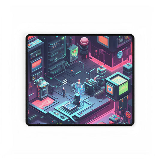 Pixelated Whimsy: Cyber-Pets in Fantasy Art - Desk Mat