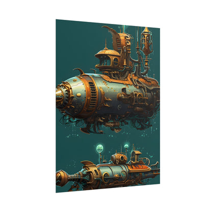 Steampunk Undersea Adventure: Captain Nemos' Submarine Odyssey - Poster