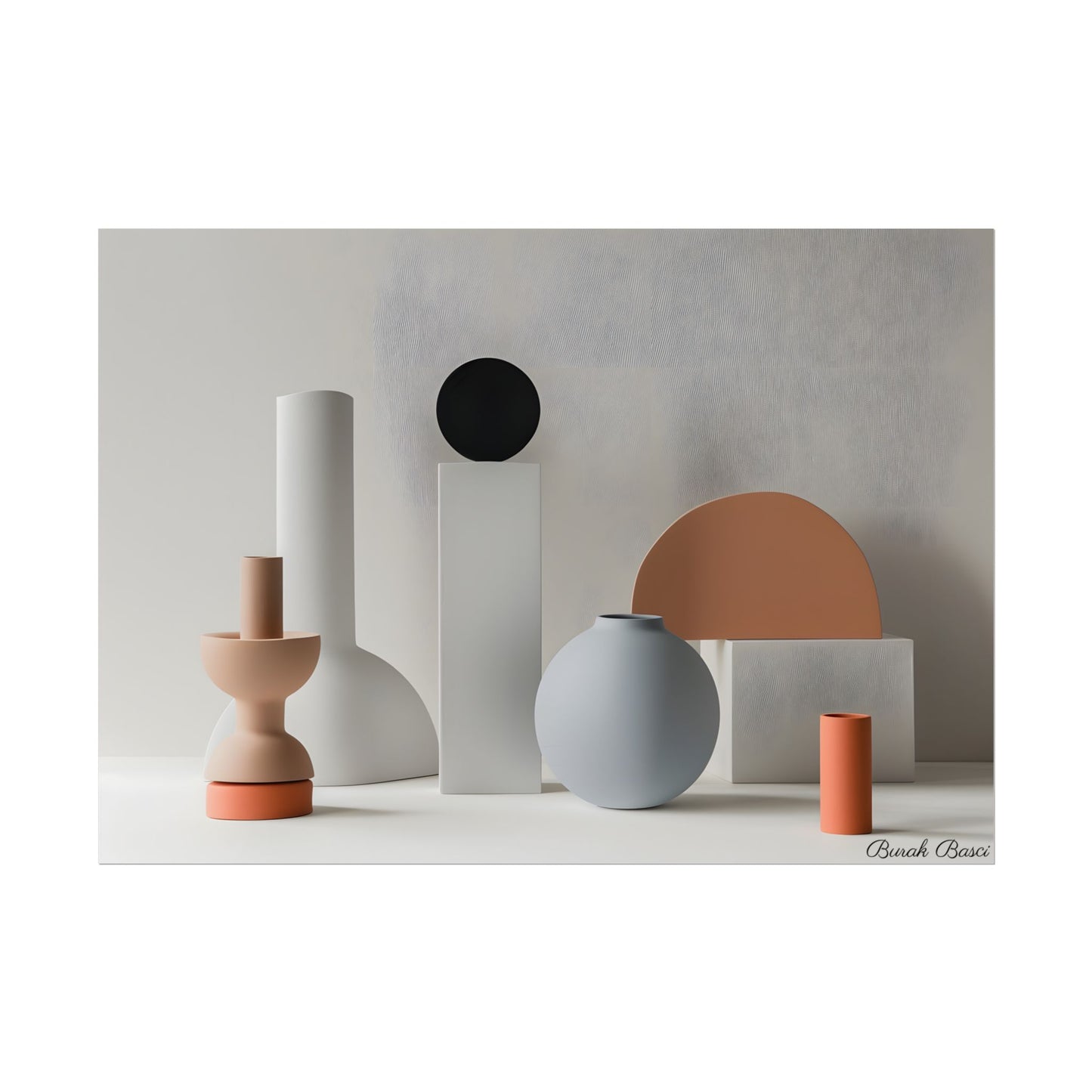 Minimalist Simple Geometric Jewelry: Close-Up View - Poster