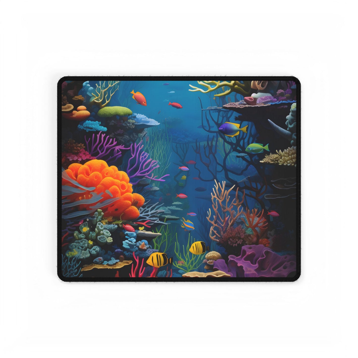 Treasured Coral Reef Oasis: A Marine Life Masterpiece - Artwork - Desk Mat