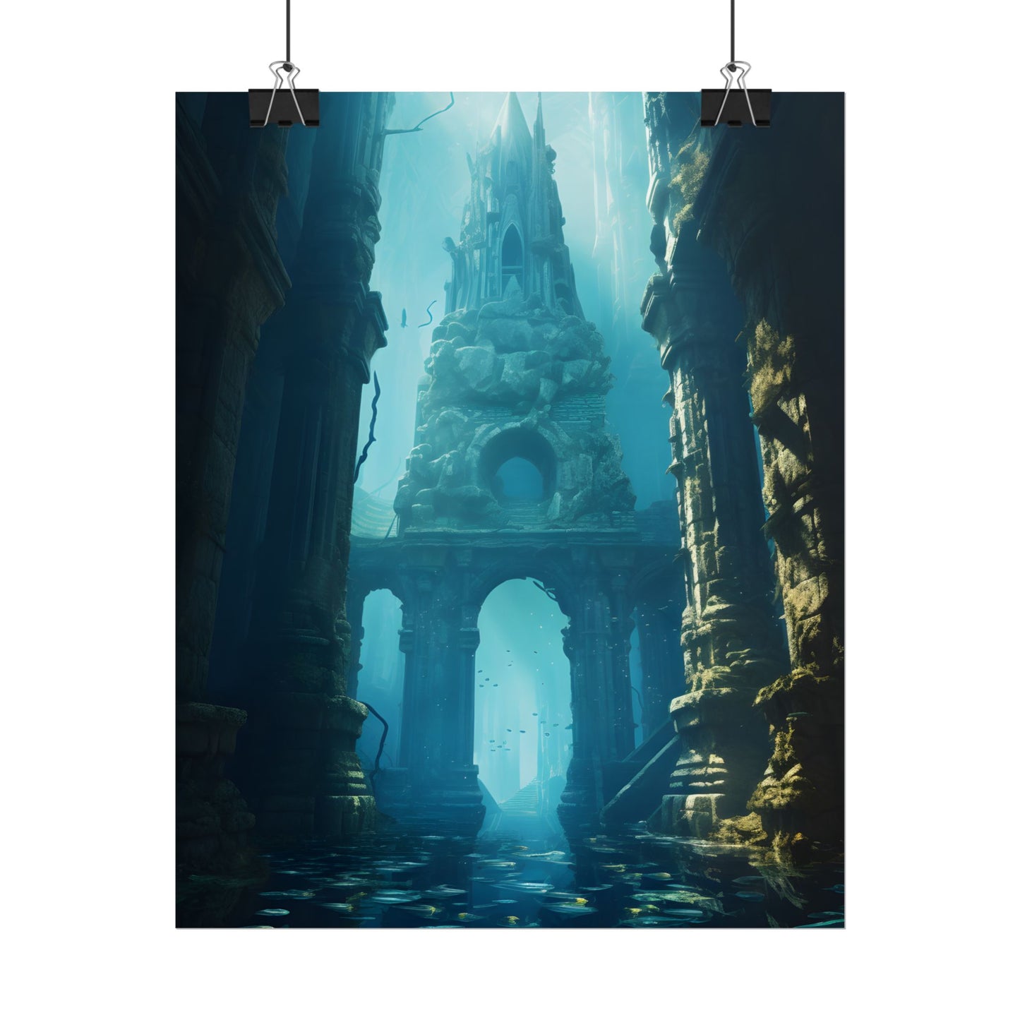 Lost Underwater Civilization: Ancient City Artwork - Poster