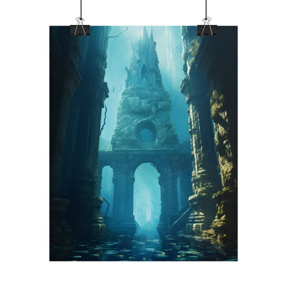 Lost Underwater Civilization: Ancient City Artwork - Poster