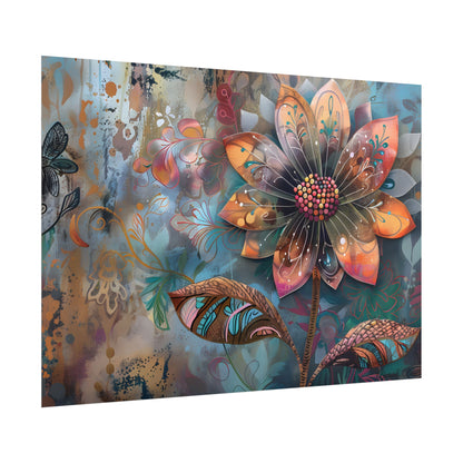 Blooming Flower: Growth Mindset in Whimsical Bloom - Poster