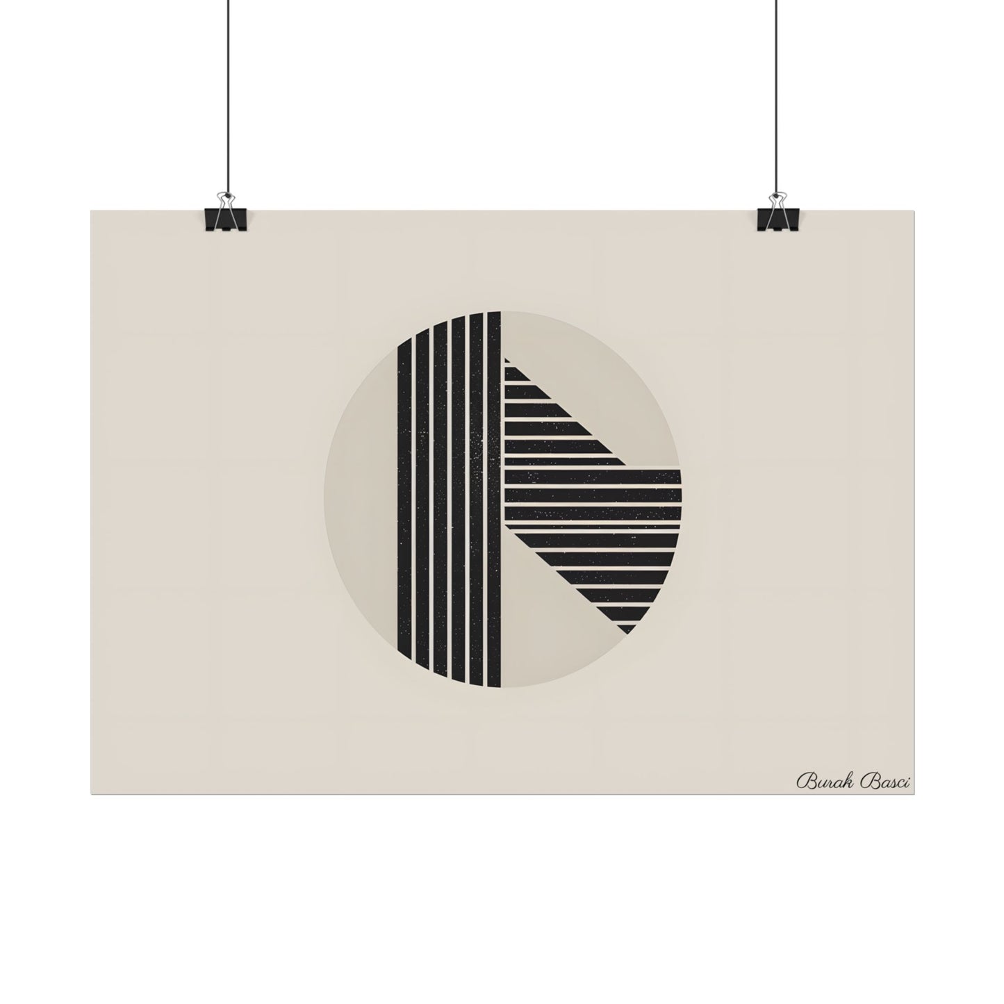 Modern Minimalist Poster: Bold Typography and Geometric Forms - Poster