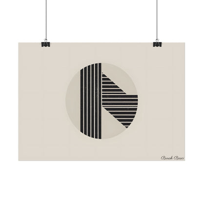 Modern Minimalist Poster: Bold Typography and Geometric Forms - Poster