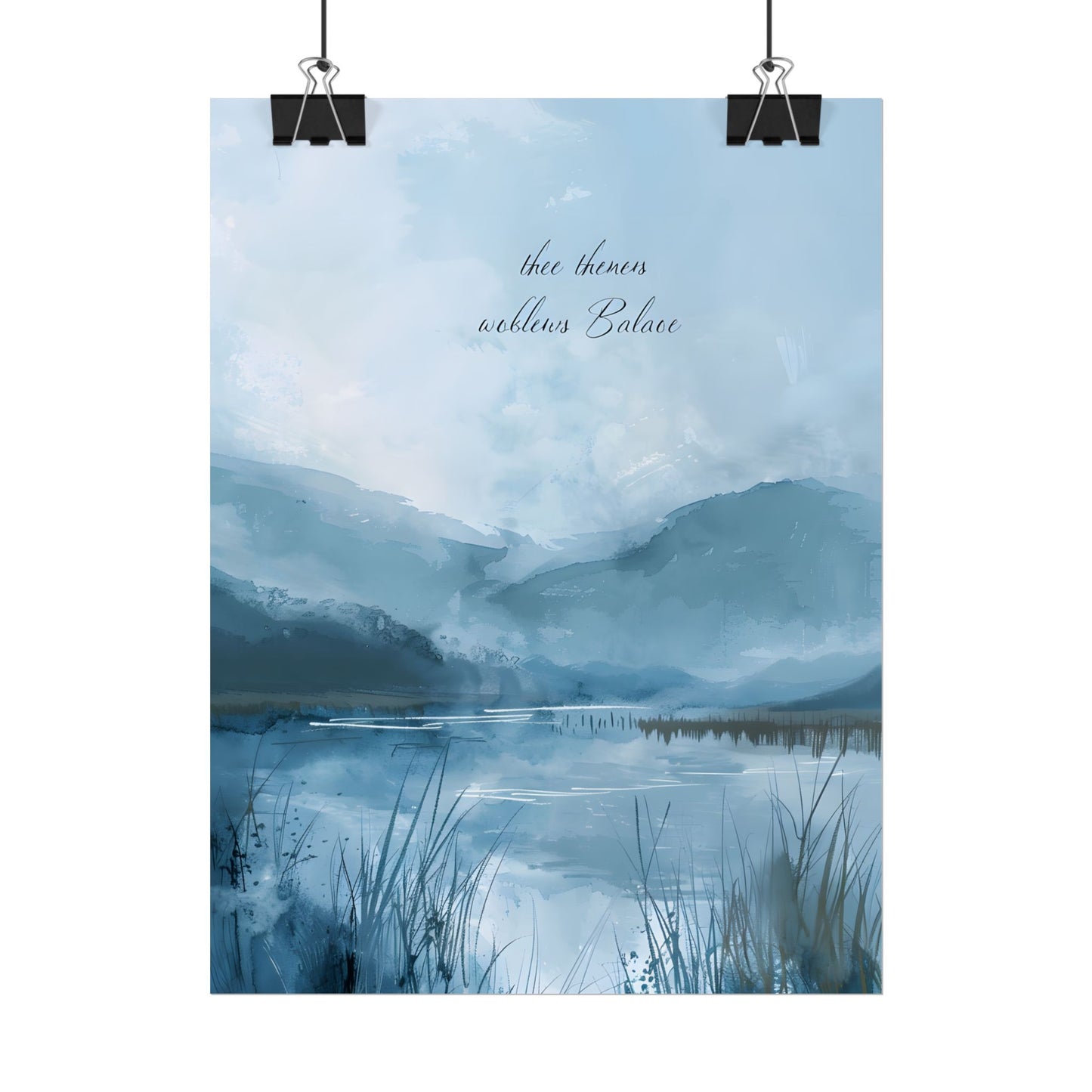 Peaceful Serenade: A Calming Landscape with Inspirational Quote - Poster