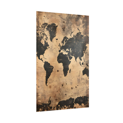 Timeless World Map: Elegant Artwork - Poster