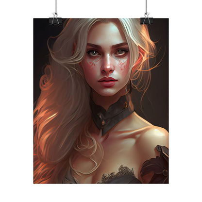 Blonde Beauty: Artistic Portrait of a Woman - Poster