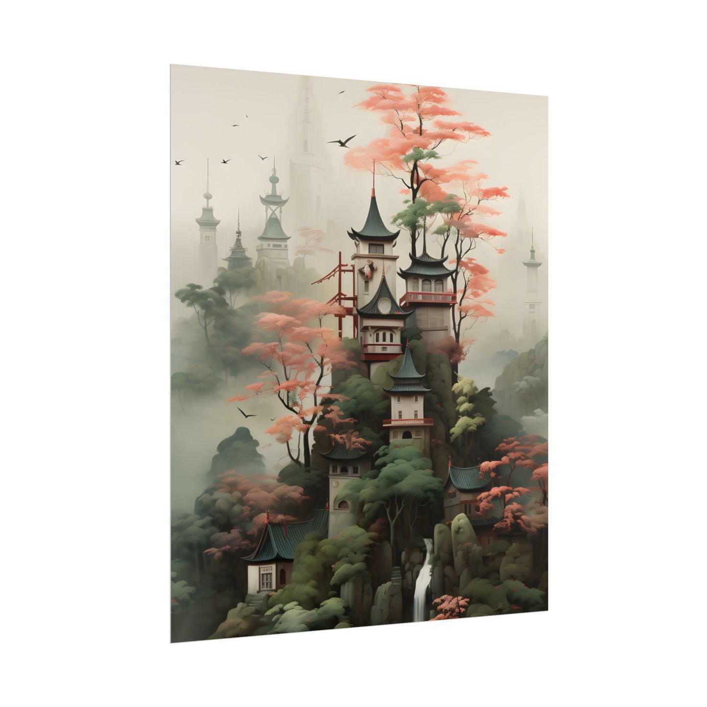 Post-Impressionist Landscape Masterpiece: Ash Magenta Dreams - Poster