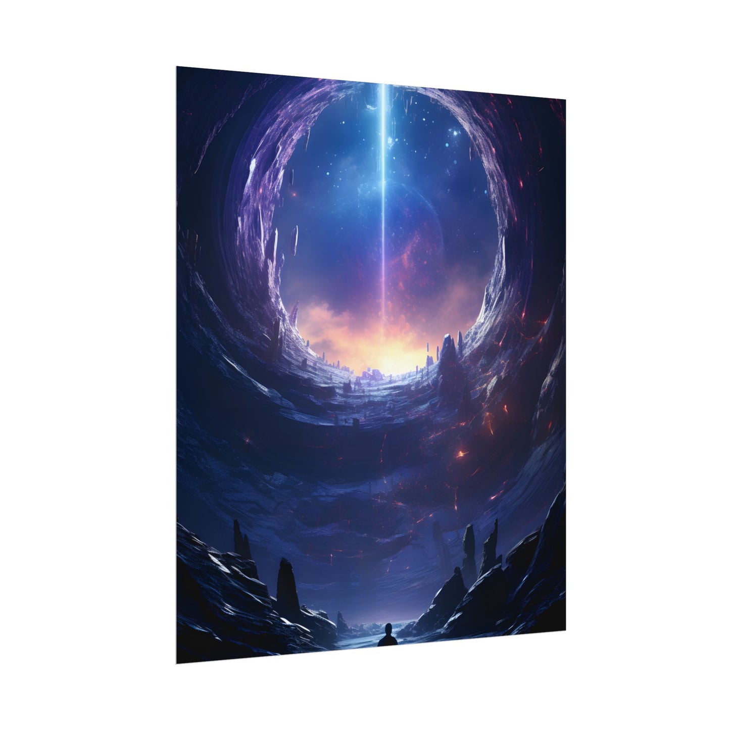 Black Hole Galaxy: Cosmic Digital Artwork - Poster