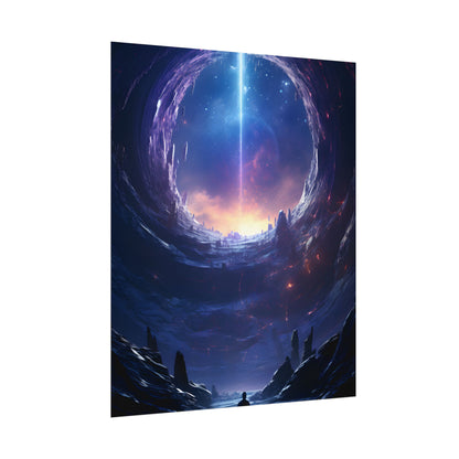 Black Hole Galaxy: Cosmic Digital Artwork - Poster