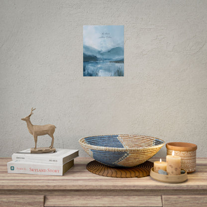 Peaceful Serenade: A Calming Landscape with Inspirational Quote - Poster
