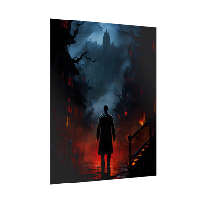 Urban Fantasy Noir: Nighttime Detective Artwork - Poster