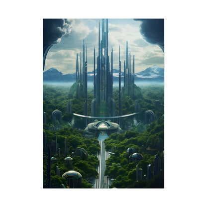 Dystopian Utopia: Perfect Yet Oppressive Society - Artwork - Poster