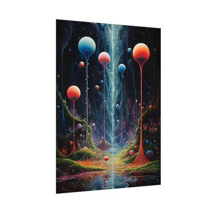 Celestial Dreams: Soft Blue Art Gallery - Poster