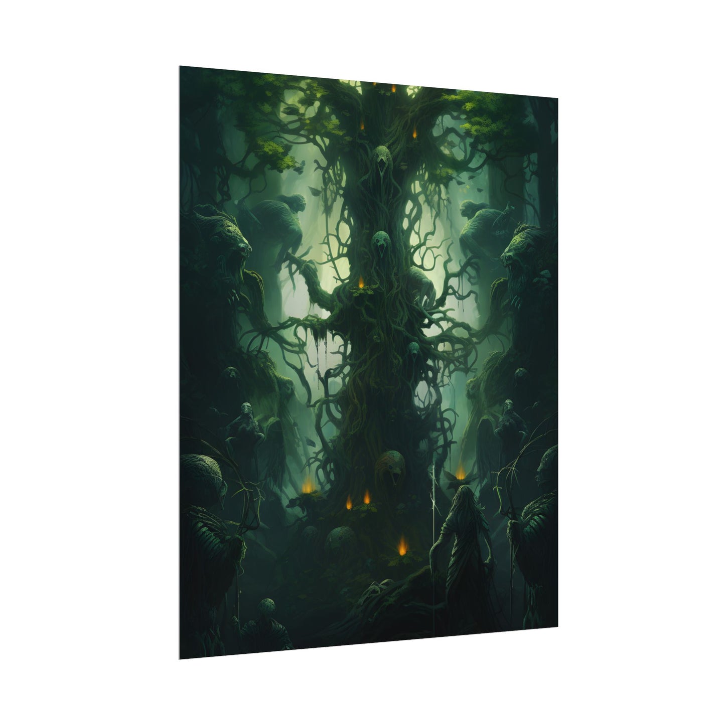 Mystical Forest Guardians: Ancient Tree Spirits Unite - Poster