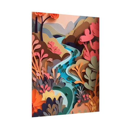 Eye-Catching American Landscape: Paper Quilling Art - Poster