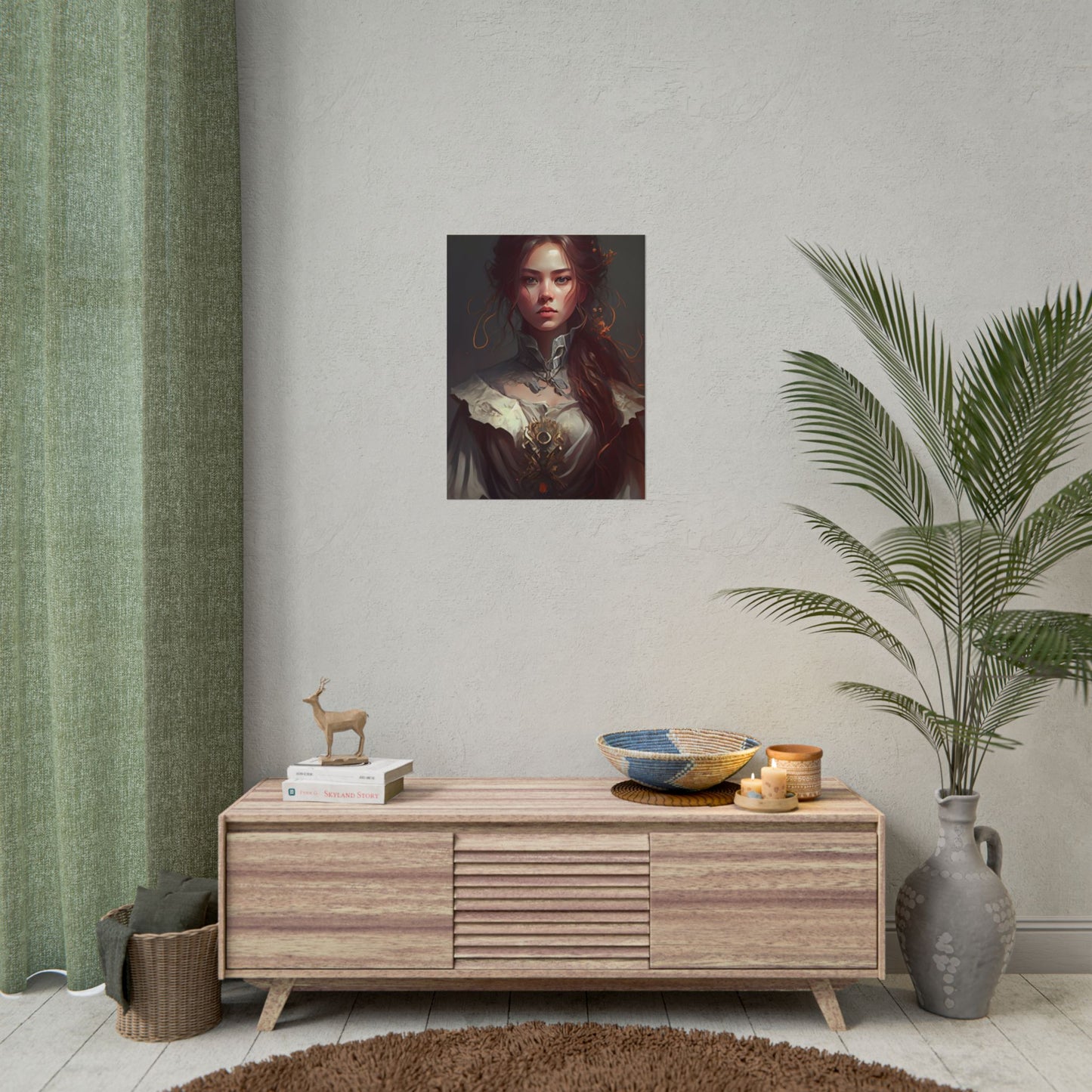Elegant Professional Portrait: Brown Hair - Poster