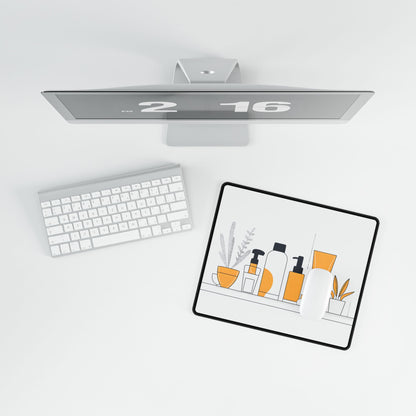 Minimalist Product Design: Bold Gray Illustration Artwork - Desk Mat
