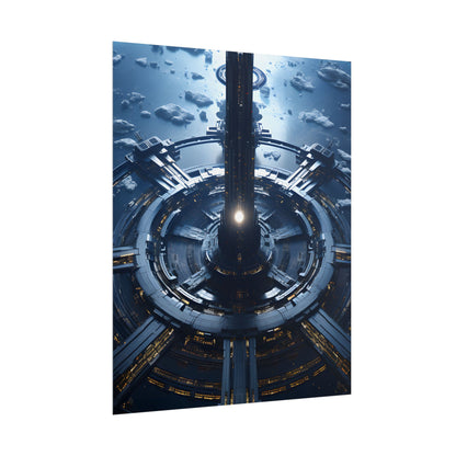 Cosmic Space Station: A Glimpse of Home in the Stars - Poster