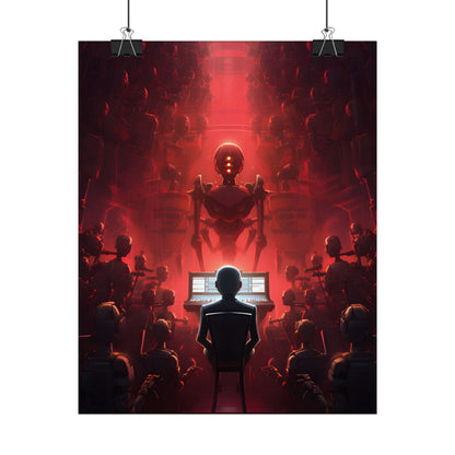 Robot Symphony: Futuristic Music Art - Poster