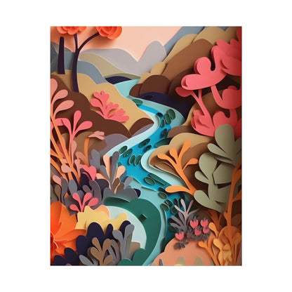 Eye-Catching American Landscape: Paper Quilling Art - Poster