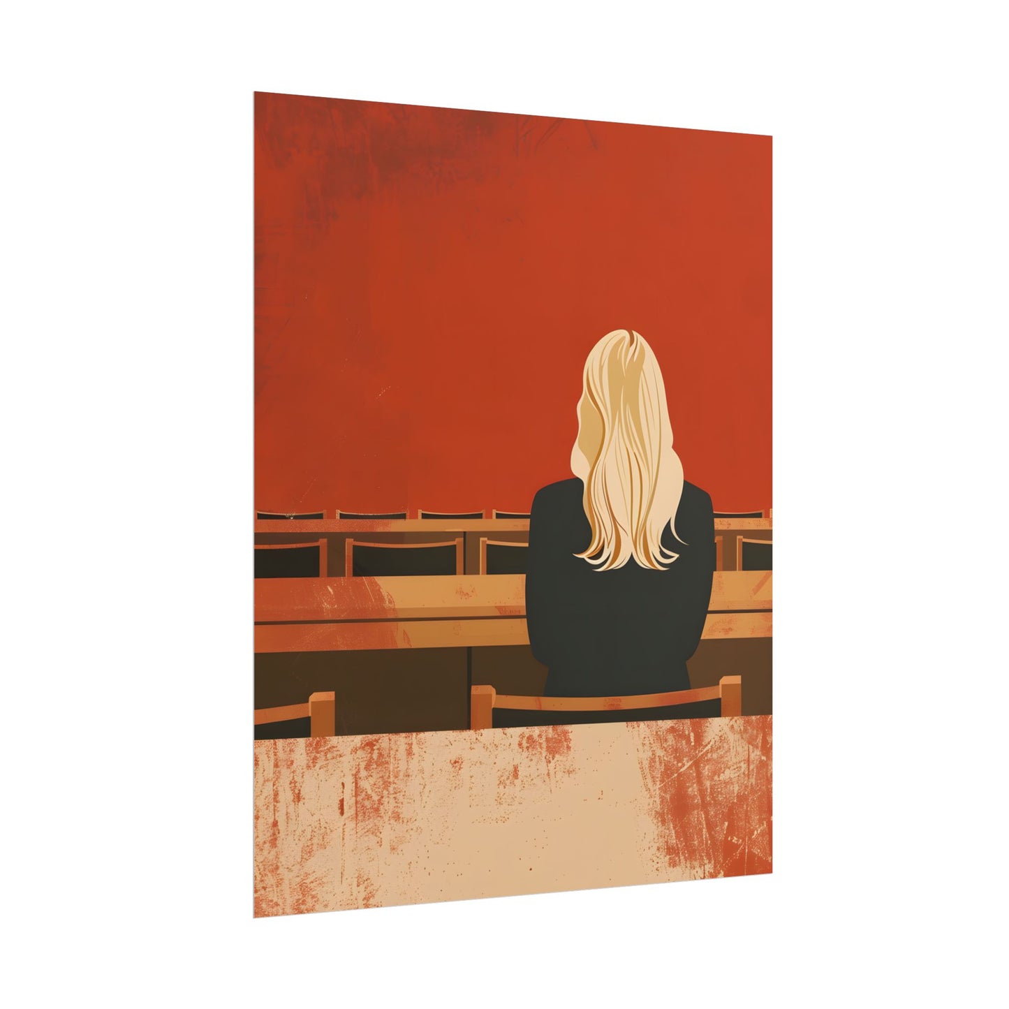 Minimalist Portrait: Blonde Woman in 20[4] Batch Poster Art - Poster