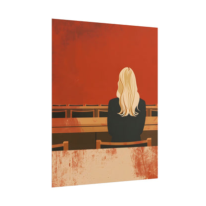 Minimalist Portrait: Blonde Woman in 20[4] Batch Poster Art - Poster