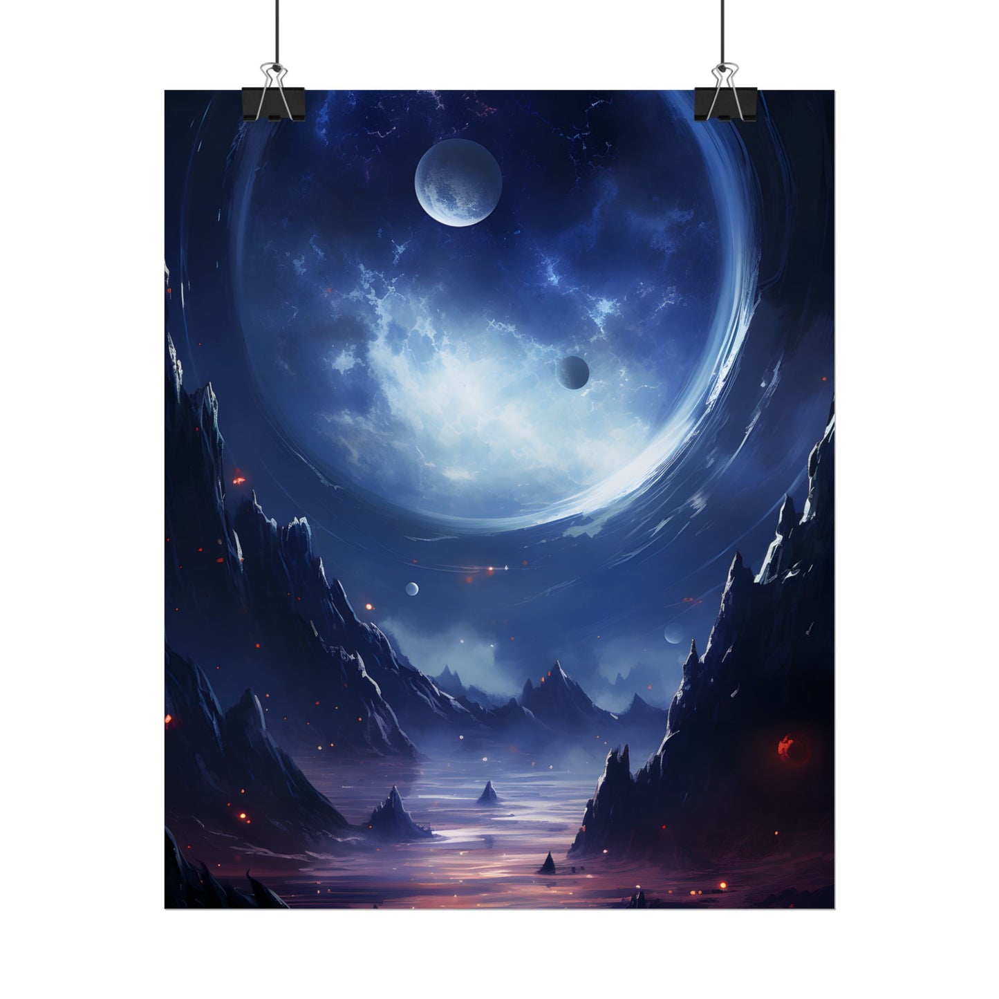 Cosmic Encounter: Black Hole Space Art - Poster