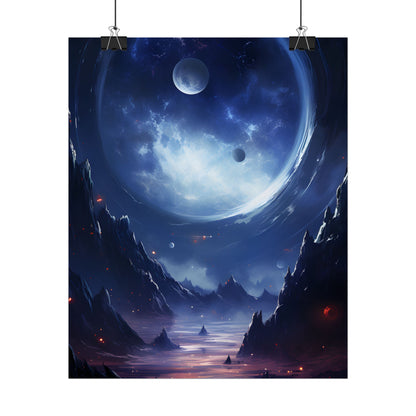 Cosmic Encounter: Black Hole Space Art - Poster