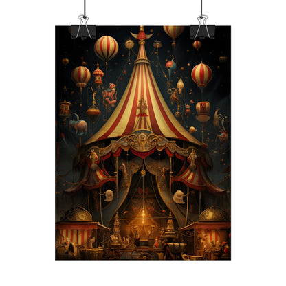 Whimsical Clockwork Circus: Fantastical Art with Vibrant Details - Poster