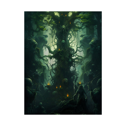 Mystical Forest Guardians: Ancient Tree Spirits Unite - Poster