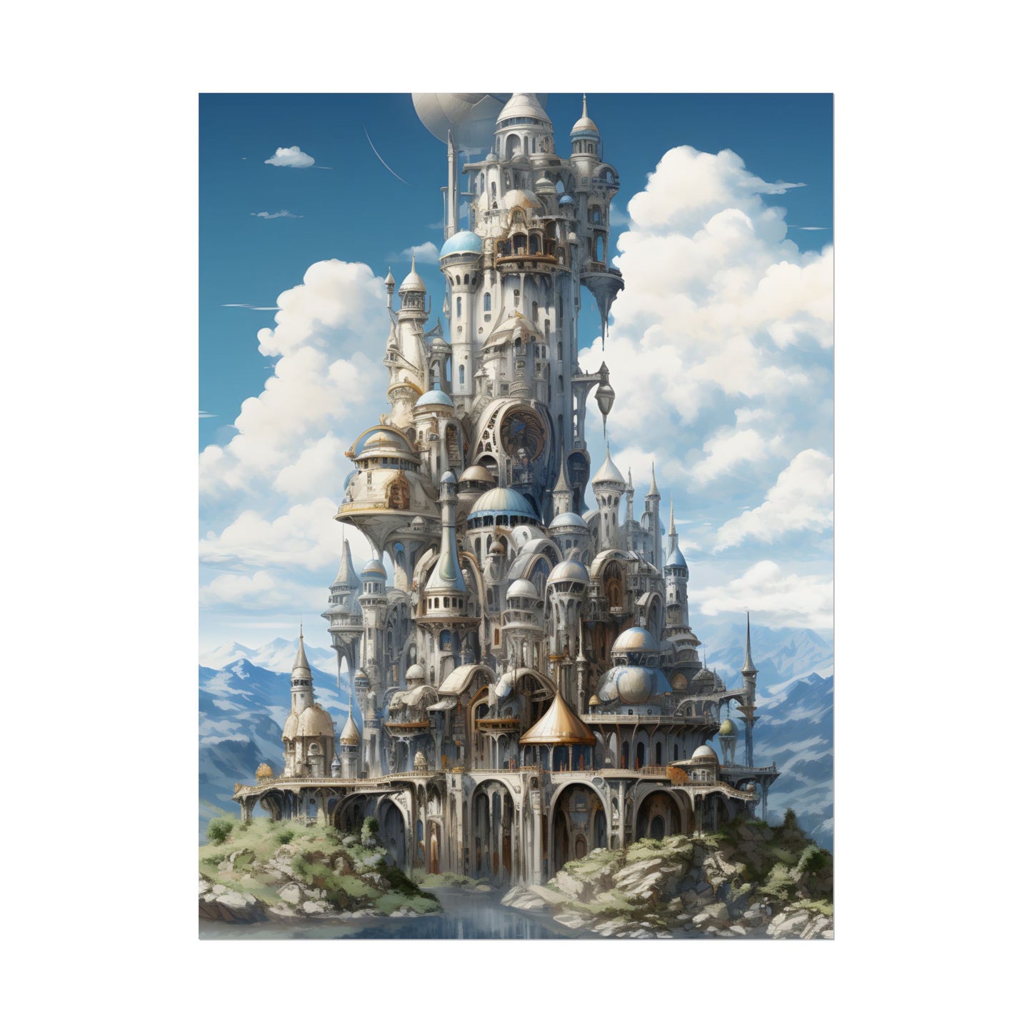 Floating City Columbia 6: Breathtaking Modern Cityscape - Poster