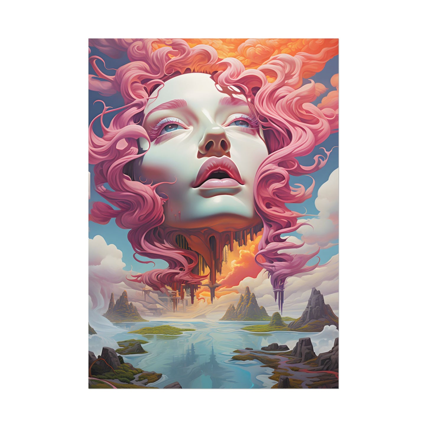 Dreamlike Vortex: Abstract Surreal Scene Art - Poster