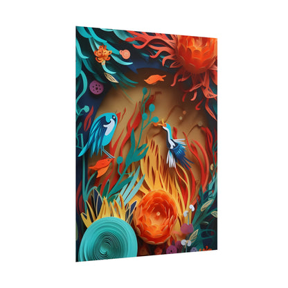 Eye-Catching Paper Quilling Indian Landscape Artwork - Poster