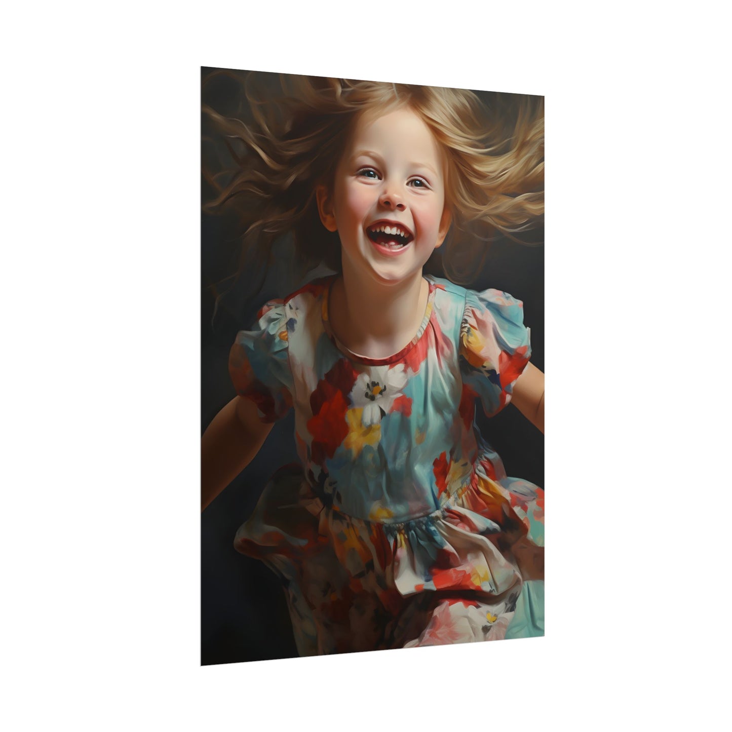 Childhood Innocence Portrait: Intimate Young Boy Artwork - Poster