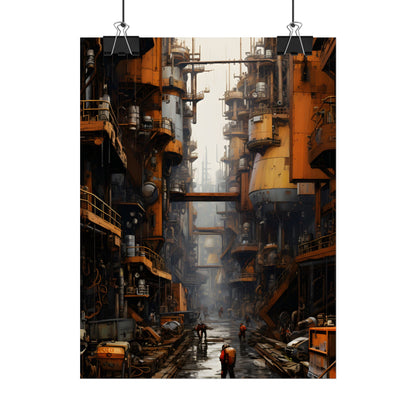 Steampunk Apocalypse: Post-Apocalyptic Cityscape - Poster