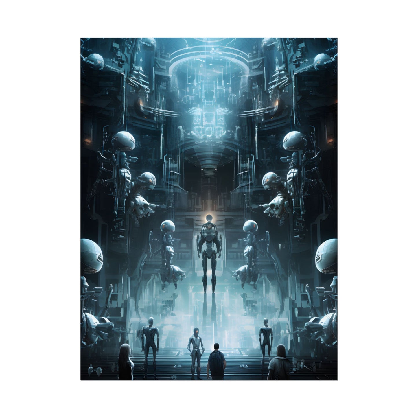 Robotic Orchestra: Minimalist Auditorium Scene - Poster
