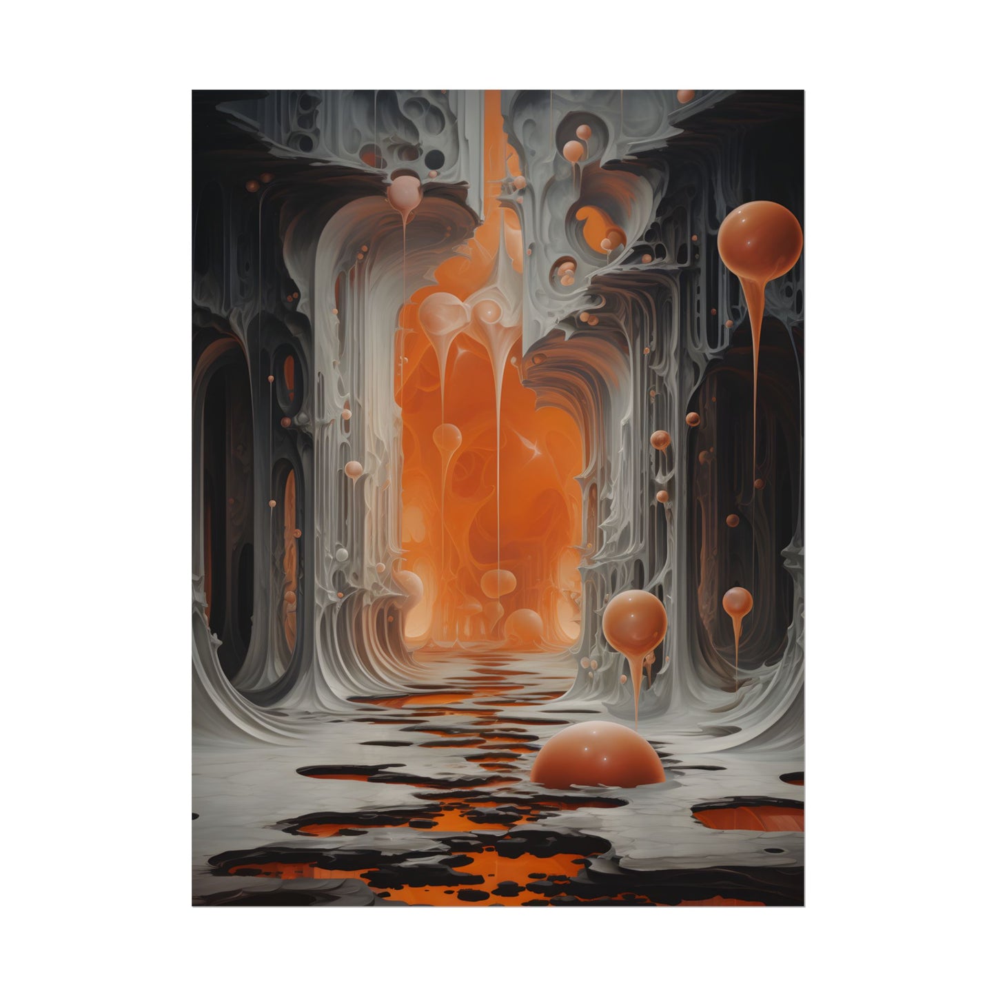 Surreal Fantasy: Tears in Reality with Portals Digital Art - Poster