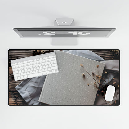 Minimalist Notebook with Embossed Dot Pattern - Desk Mat