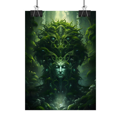 Mystical Forest Guardians: Ancient Tree Spirits Ethereal Artwork - Poster