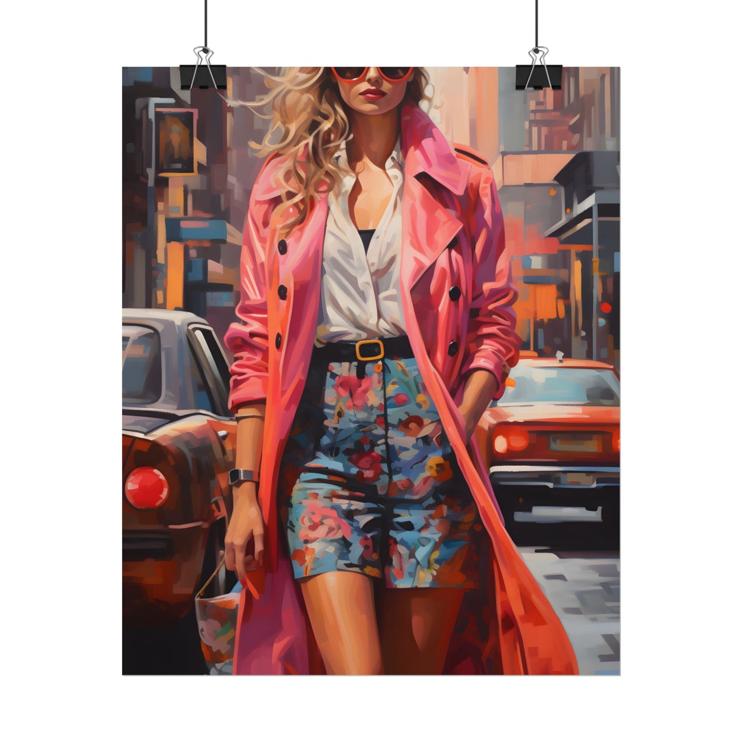 Urban Fashionista: City Street Photography Artwork - Poster