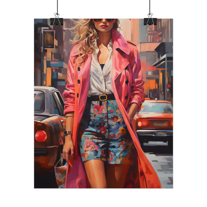 Urban Fashionista: City Street Photography Artwork - Poster