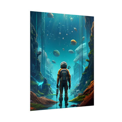 Futuristic Wilderness Explorer: Sci-fi Adventure Artwork - Poster