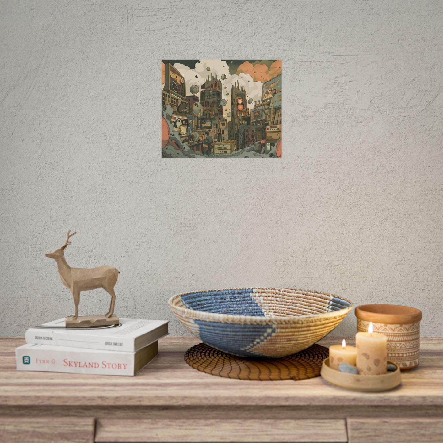 Comic Book Style Iconic Mask: Bold Lines and Dramatic Details - Poster