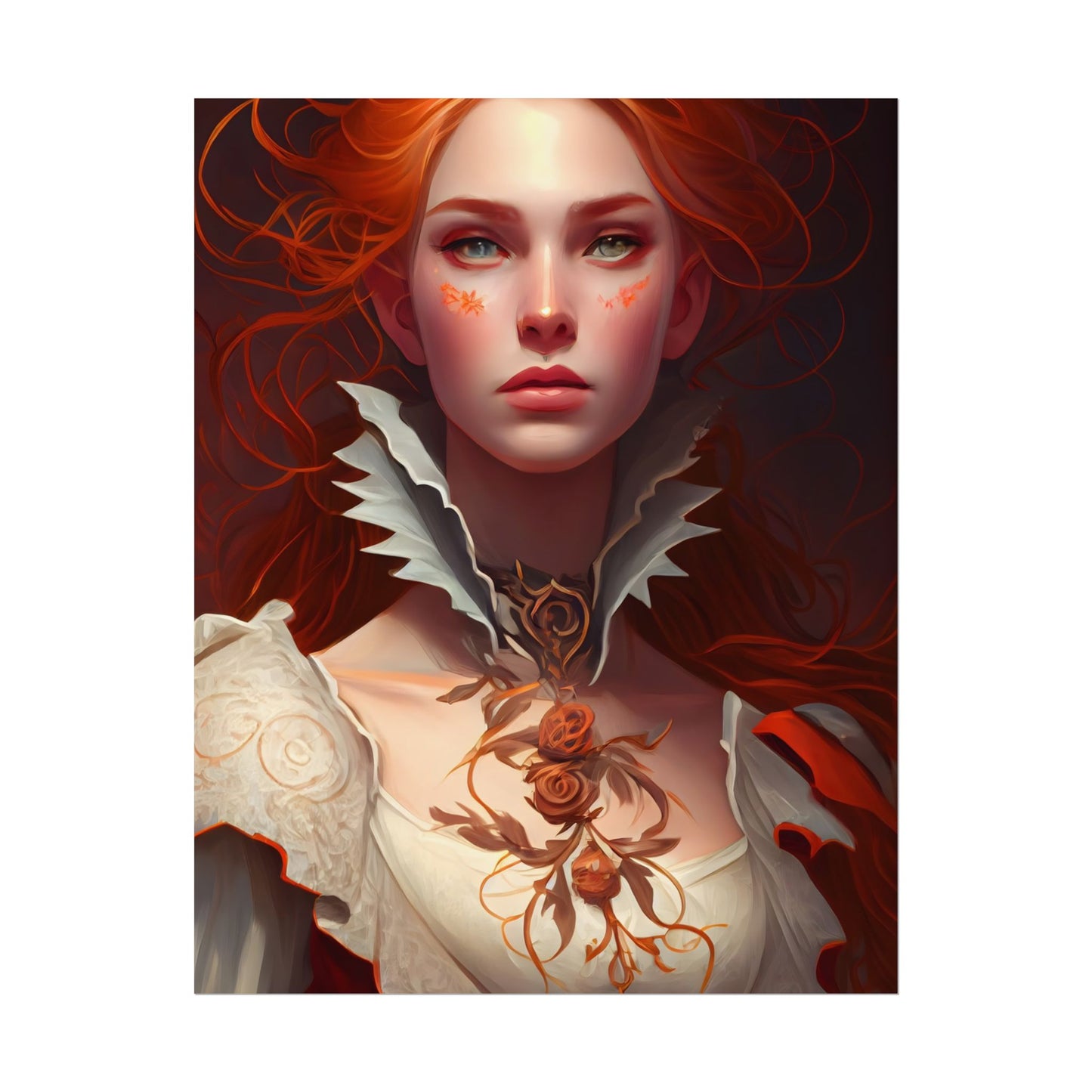 Portrait of a Redhead in Soft Light - Poster