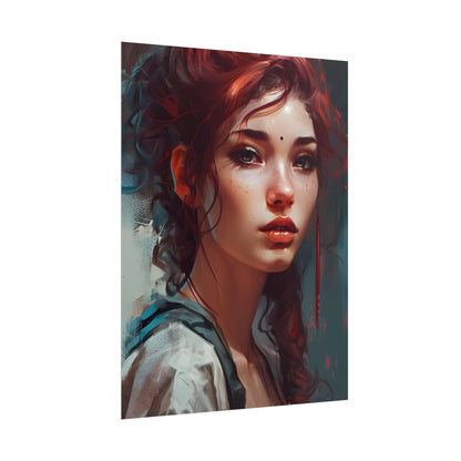 Beautiful Brunette Portrait: Makeup Art - Poster