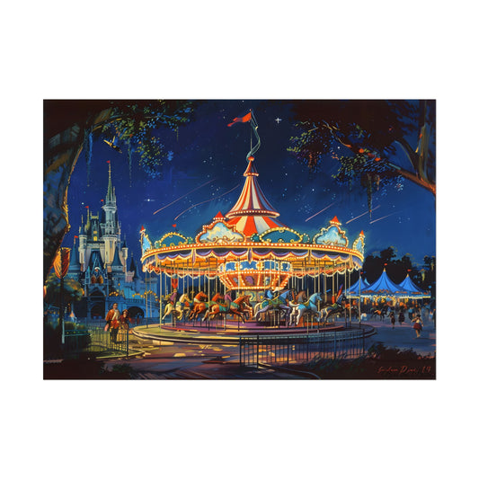 Vintage Disney Attraction Poster: Retro Theme Park Art - Poster